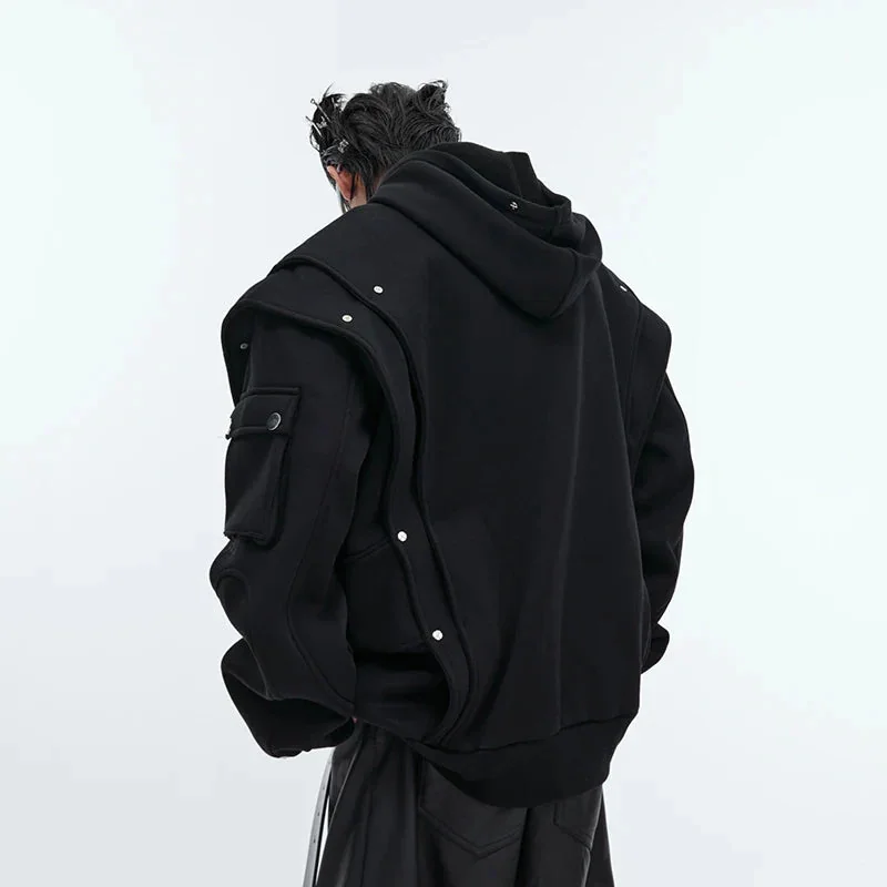 Premium Black Cotton Hoodie for Men