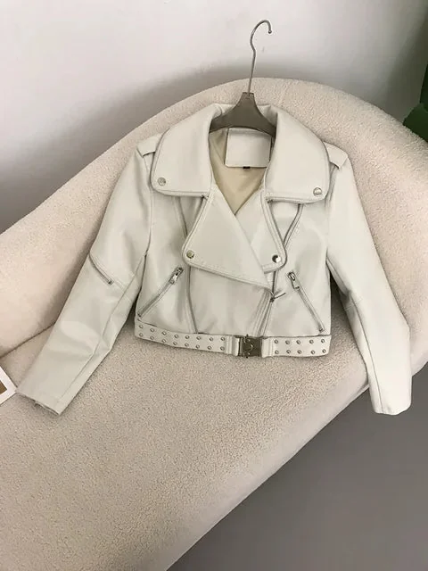 Short Faux Leather Jacket for Women