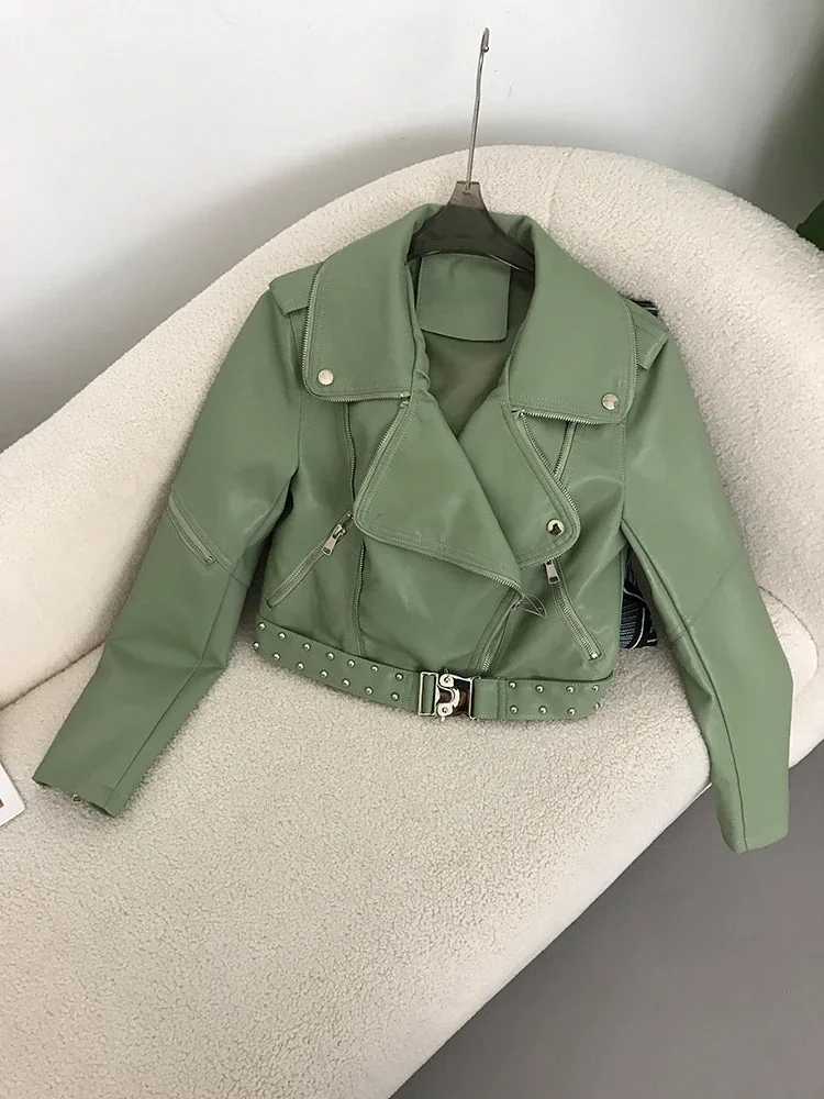 Short Faux Leather Jacket for Women