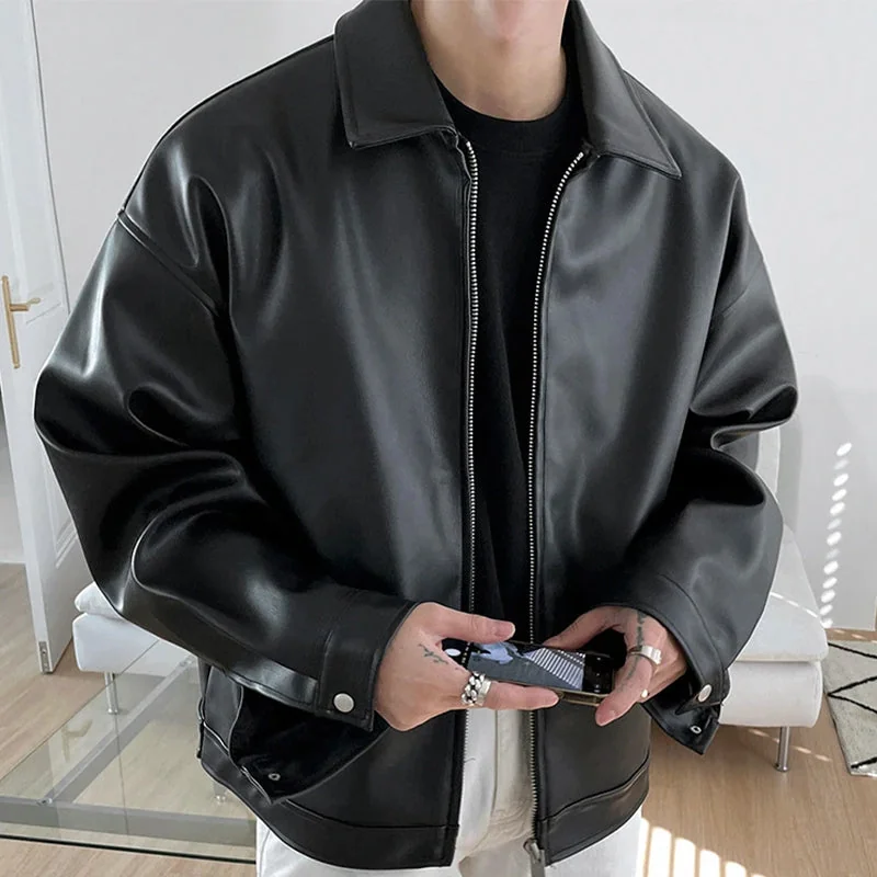 Premium Black Faux Leather Mens Jacket - Limited Edition