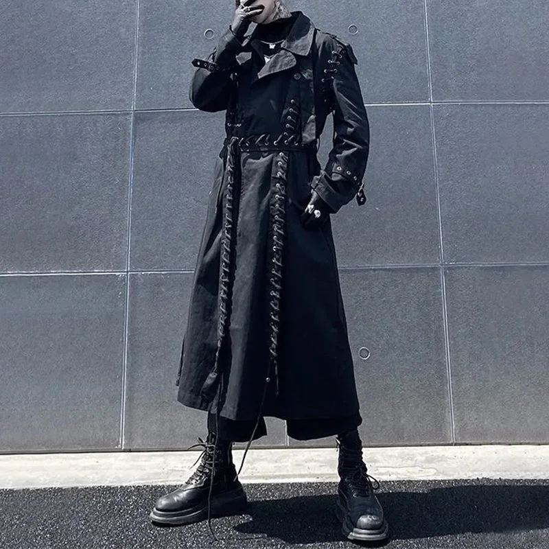 Premium Black Cotton Trench Jacket for Men