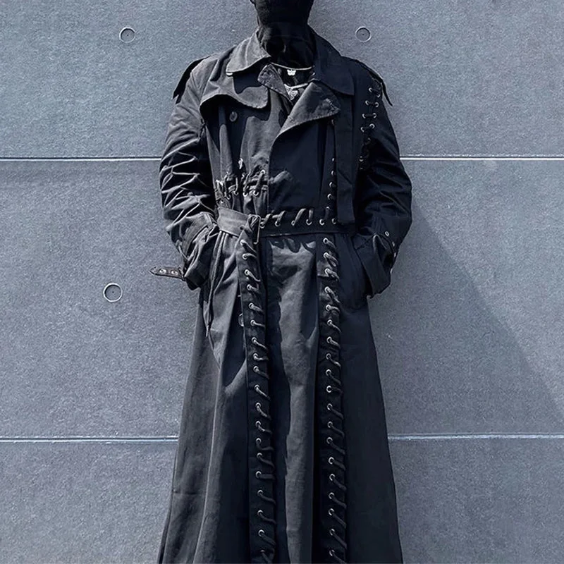 Premium Black Cotton Trench Jacket for Men