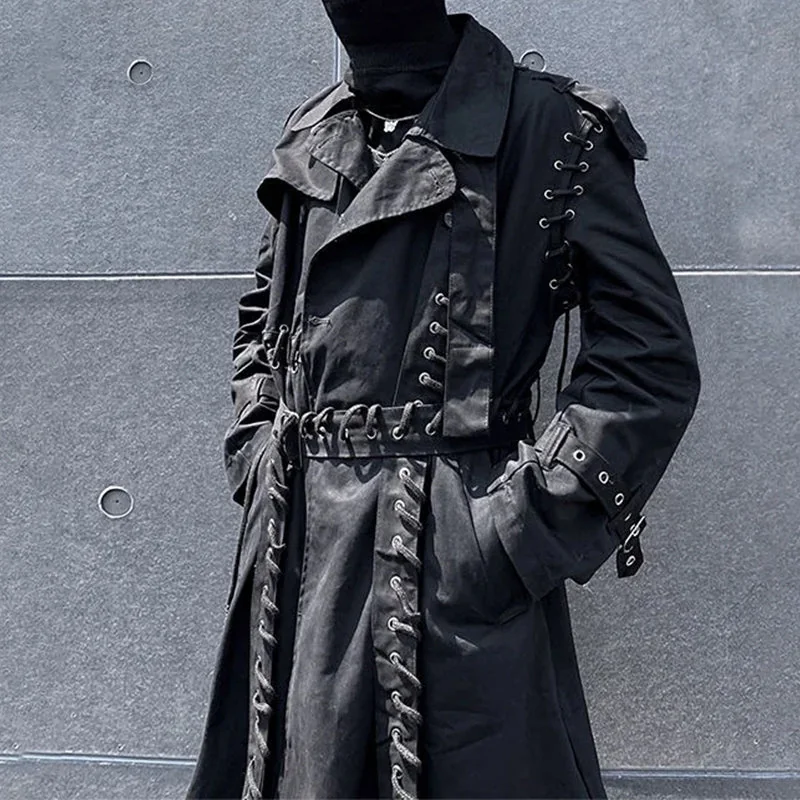 Premium Black Cotton Trench Jacket for Men