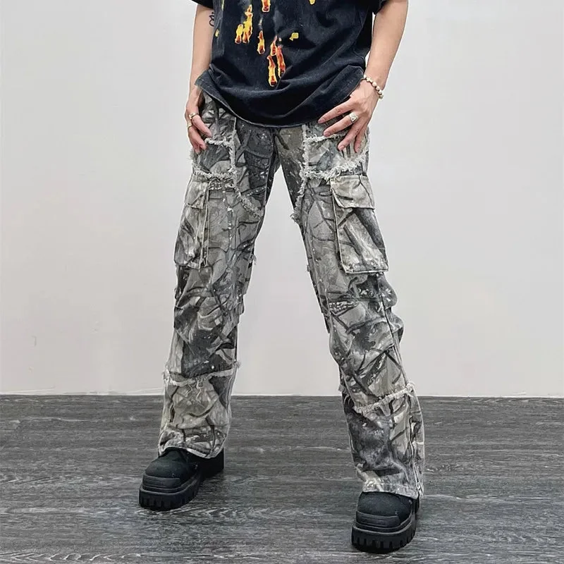 Gray Cargo Pants for Men Premium Cotton Polyester Blend