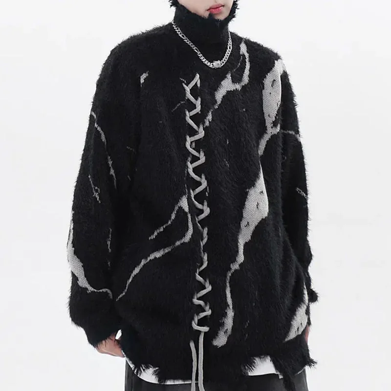 Classic Black Knit Sweater for Men