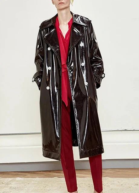 Chic Waterproof Black Trench Coat Women