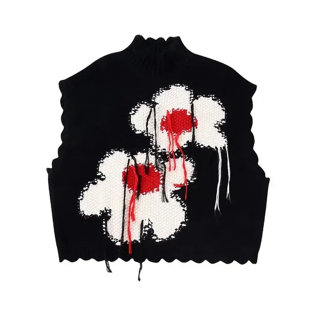 Chic Black Knitted Vest for Women