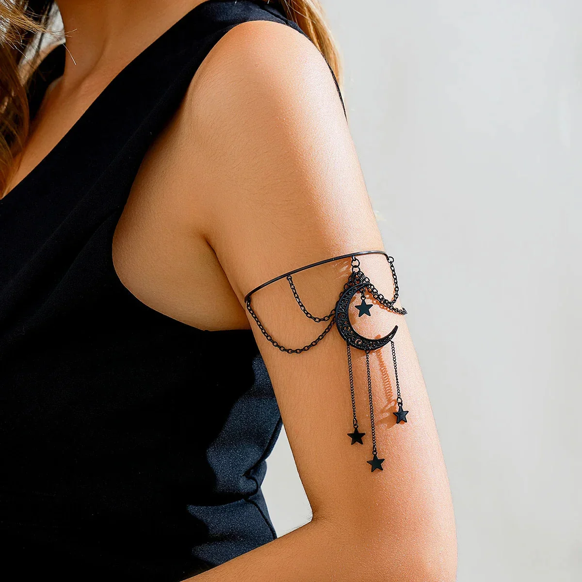 Womens Black Copper Arm Bracelet