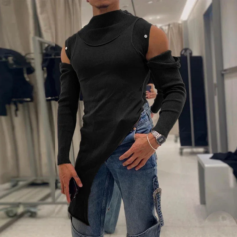 Premium Black Long Sleeve Mens Top - Limited Edition