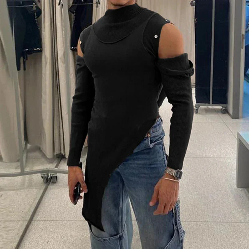 Premium Black Long Sleeve Mens Top - Limited Edition