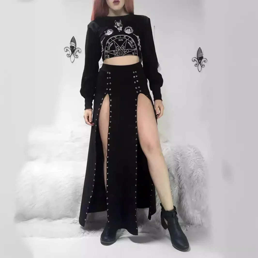 Premium Black Maxi Skirt - Womens Fashion