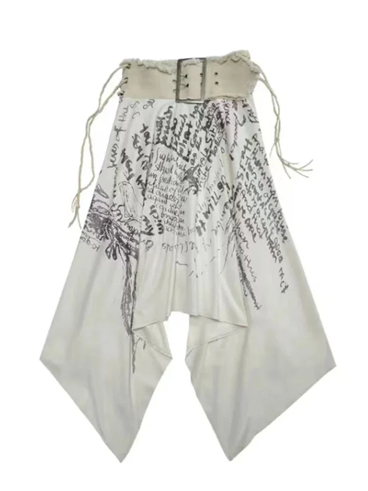 Limited Edition Cotton & Polyester Blend Womens Midi Skirt