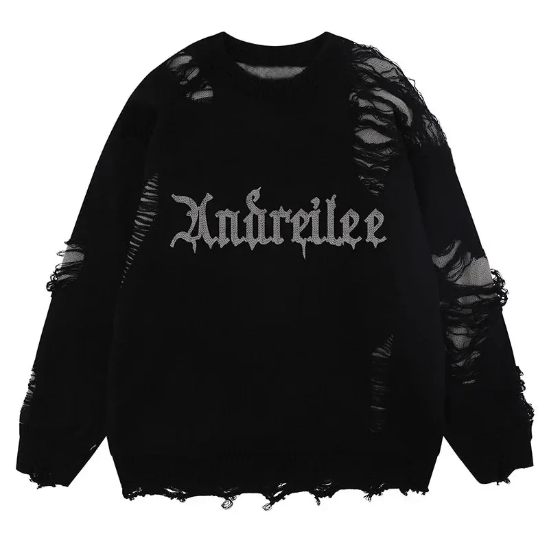 Chic Black Cotton Polyester Pullover