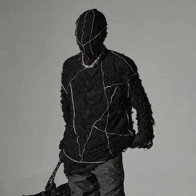 Black Gothic Pullover for Men Premium Cotton Blend