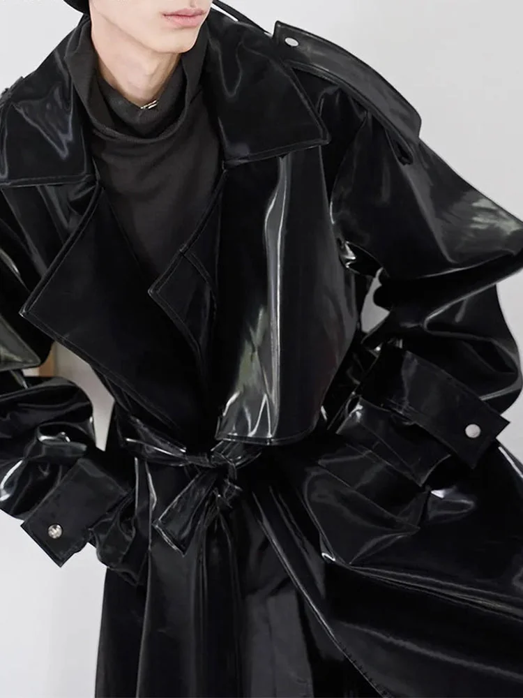 Waterproof Black Trench Jacket for Men