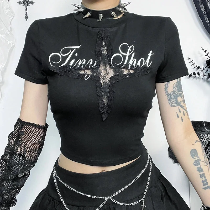 Gothic Style Womens Cotton/Polyester Blend T-Shirt