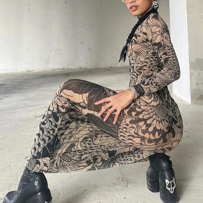 Limited Edition Cotton & Polyester Maxi Dress for Women