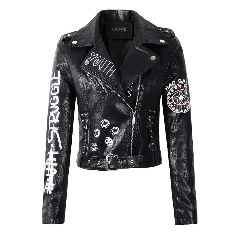 Faux Leather Chaos Jacket for Women in Black | Stylish Outerwear