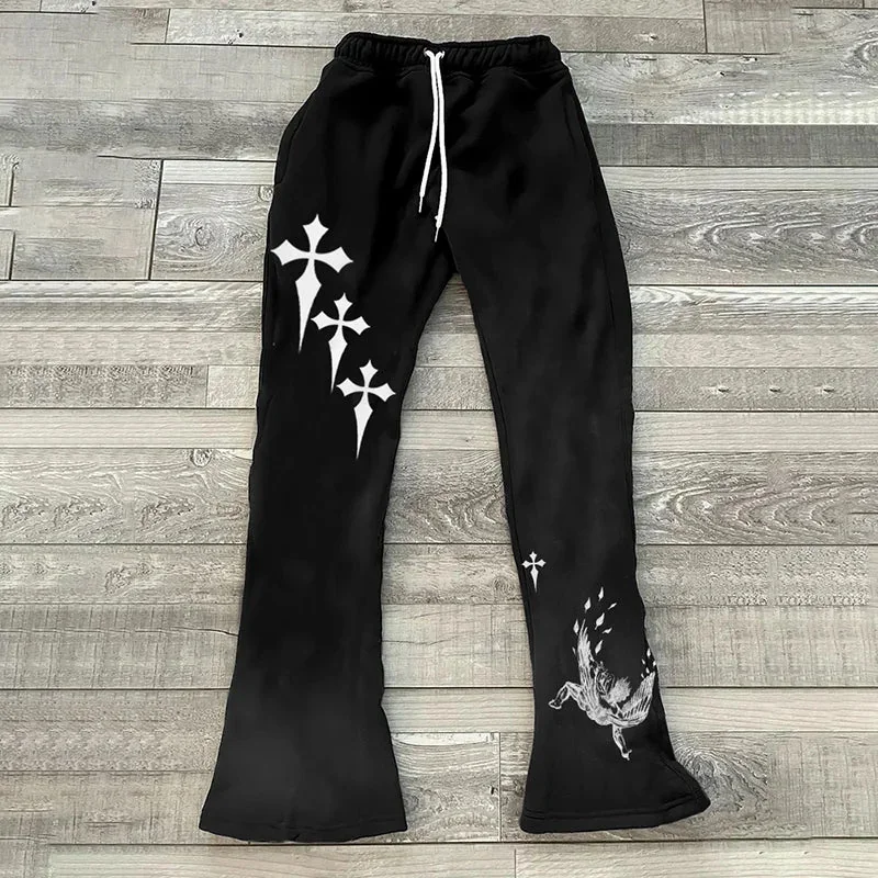 Black Gothic Style Womens Cotton Pants