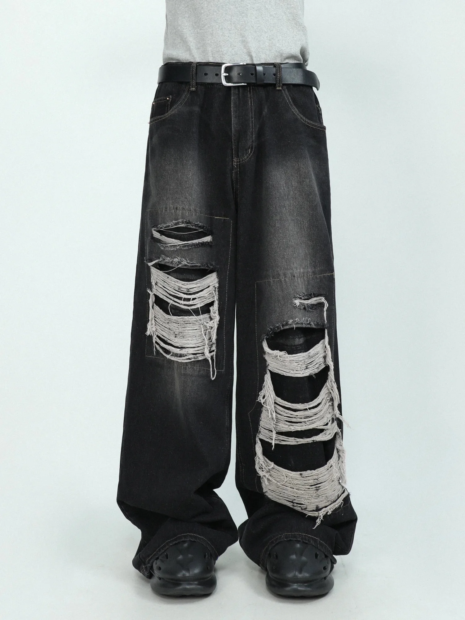 Fashionable Mens Wide Leg Cotton Blend Pants