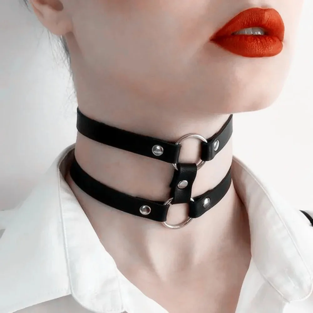 Premium Black Faux Leather Choker for Women
