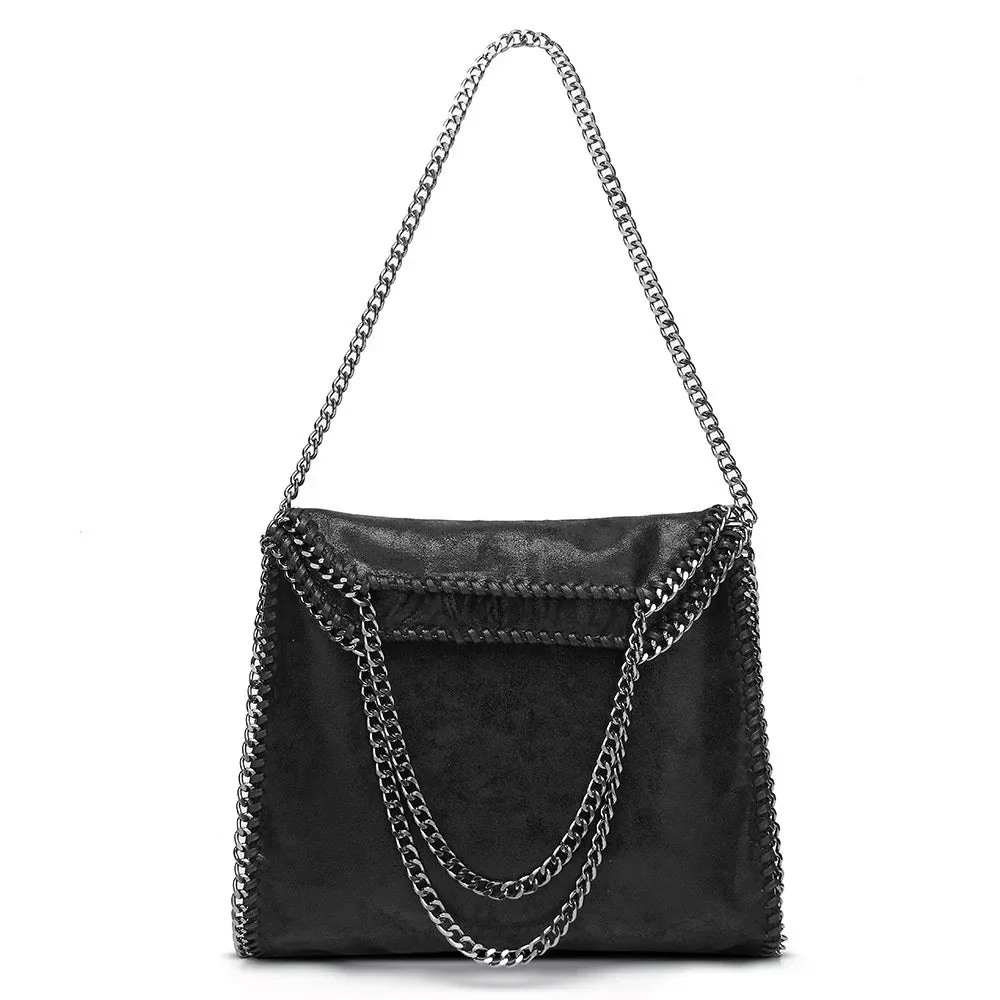 Black Premium Faux Leather Shoulder Bag