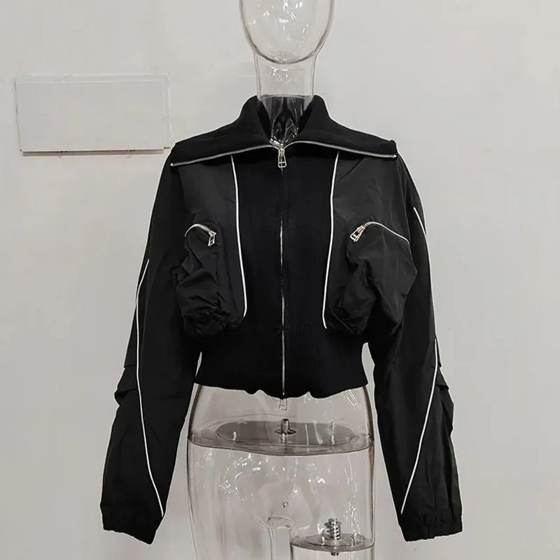 Stylish Womens Cotton/Polyester Blend Bomber Jacket