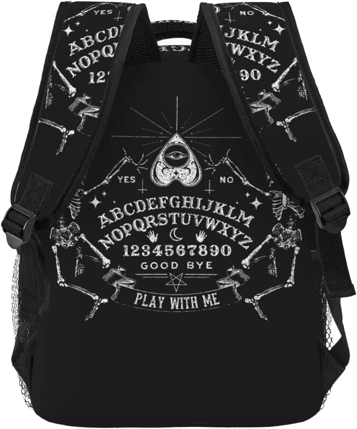 Stylish Gothic Cotton & Polyester Womens Backpack Black