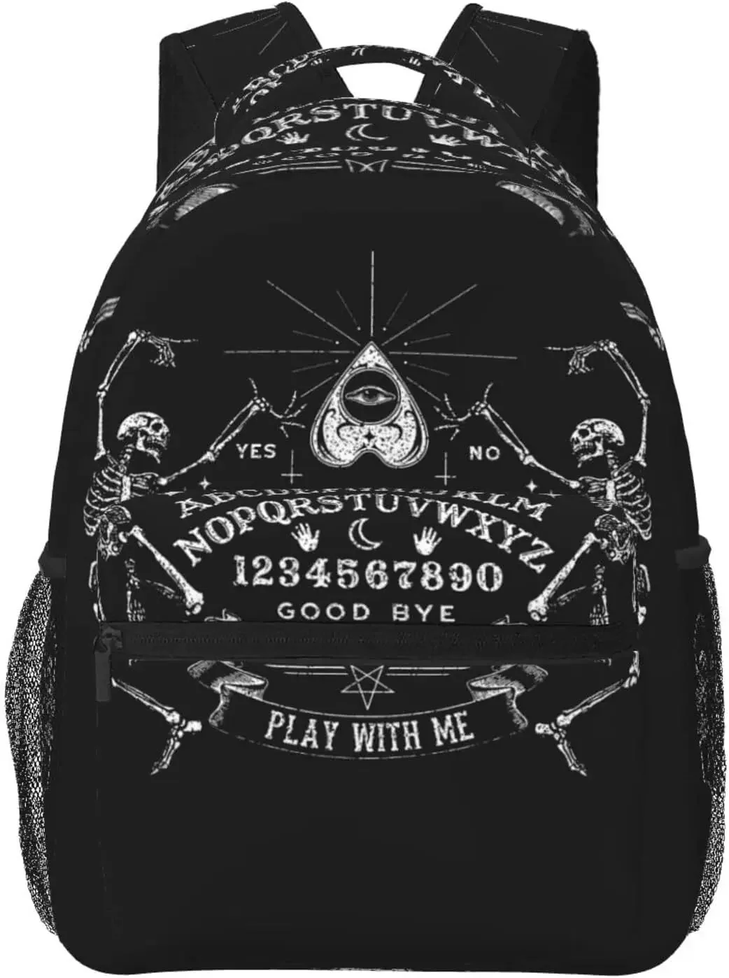 Stylish Gothic Cotton & Polyester Womens Backpack Black
