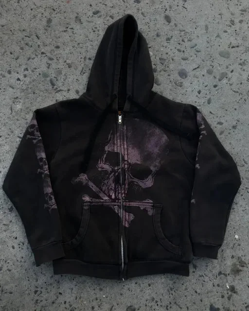 Gothic Style Black Hoodie - Premium Cotton Blend