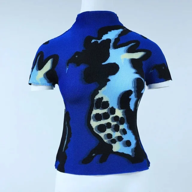 Premium Printed Womens Top in Blue and Green Styles