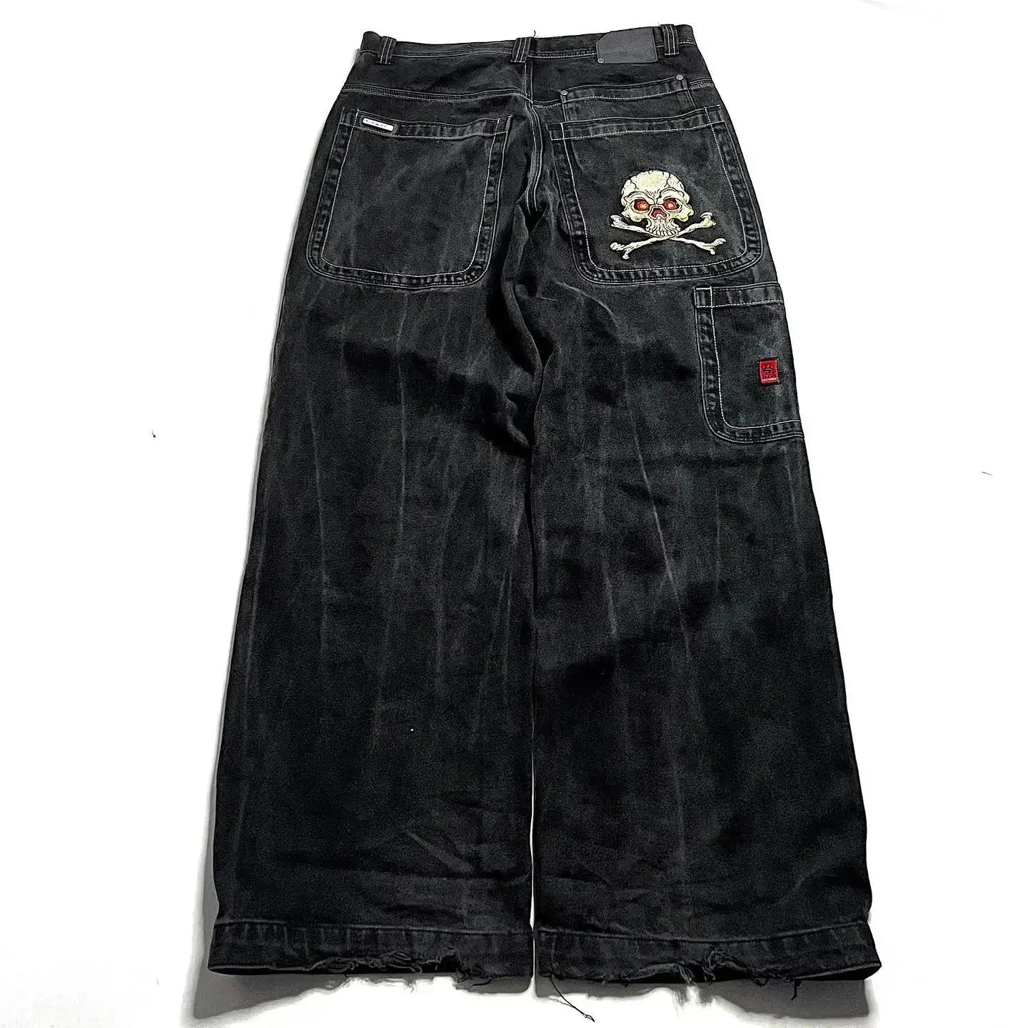 Black Skull Baggy Pants Mens Premium Cotton Blend