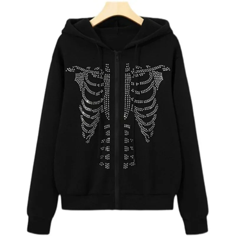 Premium Black Skull Hoodie Unisex Trendy Design