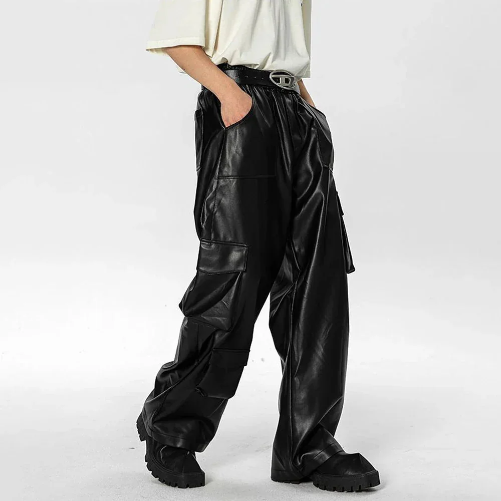 Black Faux Leather Pants for Men - Limited Edition Trendy Style