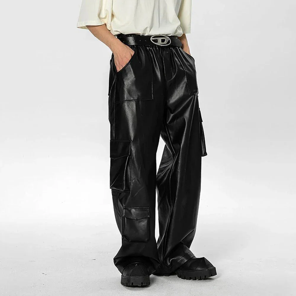 Black Faux Leather Pants for Men - Limited Edition Trendy Style