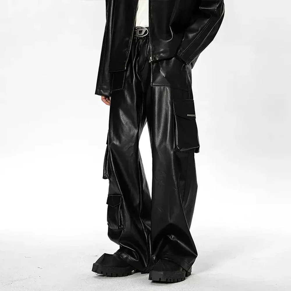 Black Faux Leather Pants for Men - Limited Edition Trendy Style