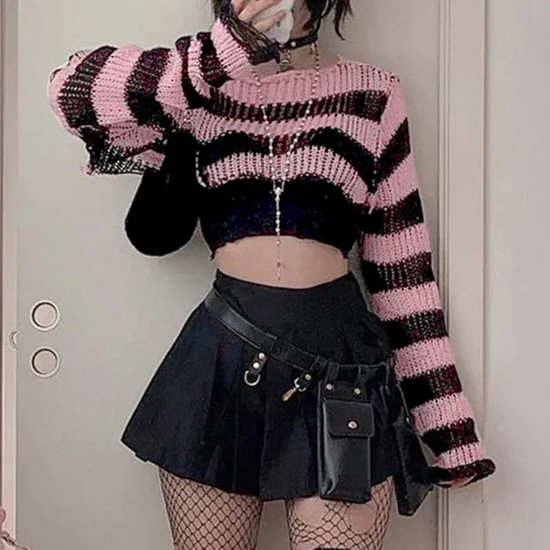 Pink Cropped Sweater for Women