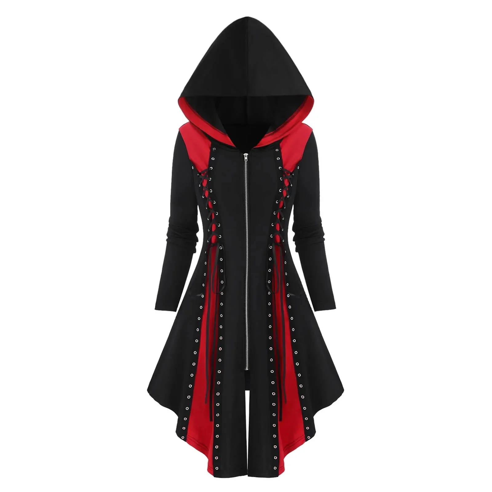 Black Hooded Womens Dress - Premium Cotton & Polyester Blend