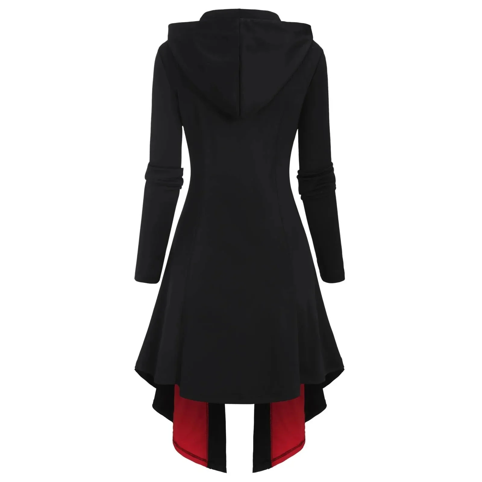 Black Hooded Womens Dress - Premium Cotton & Polyester Blend