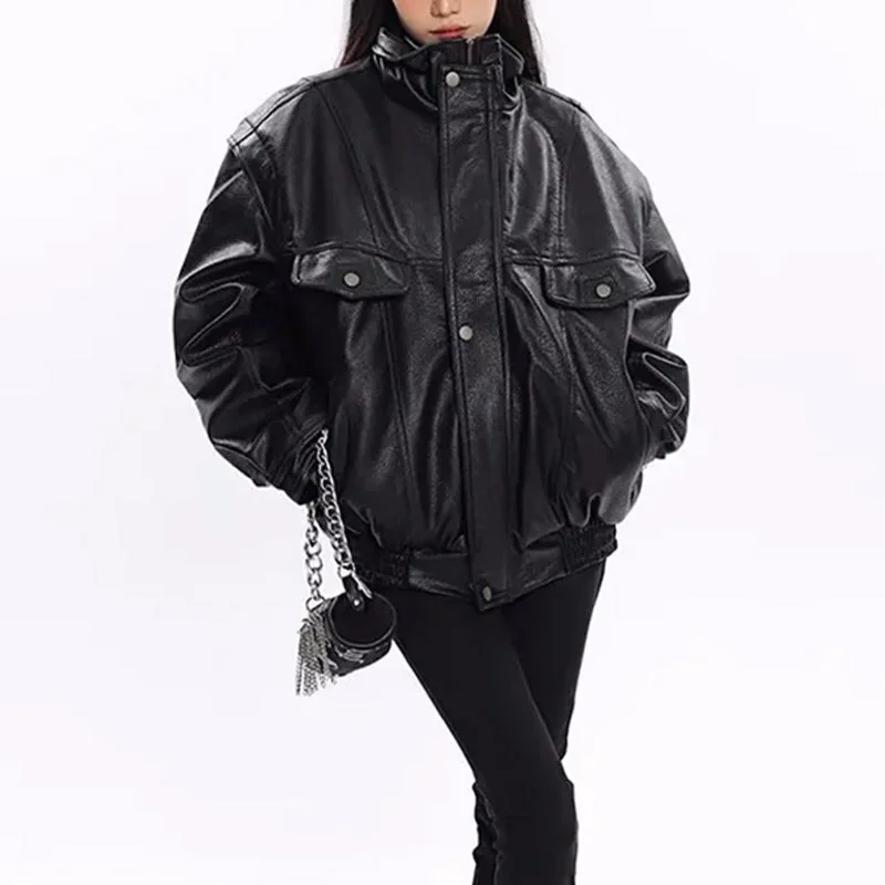 Limited Edition Black Faux Leather Womens Jacket