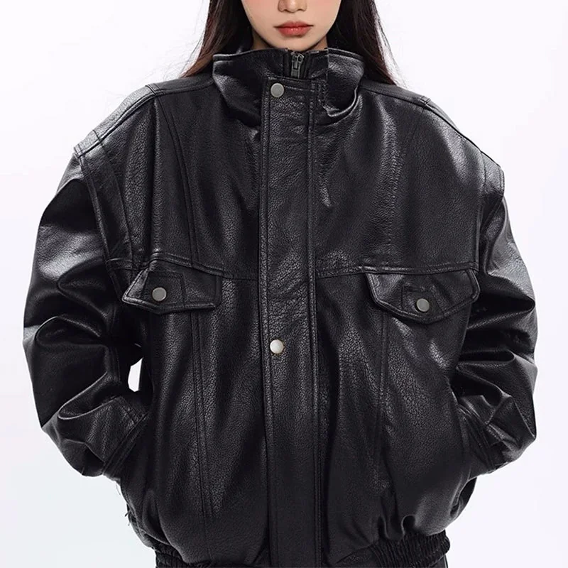 Limited Edition Black Faux Leather Womens Jacket