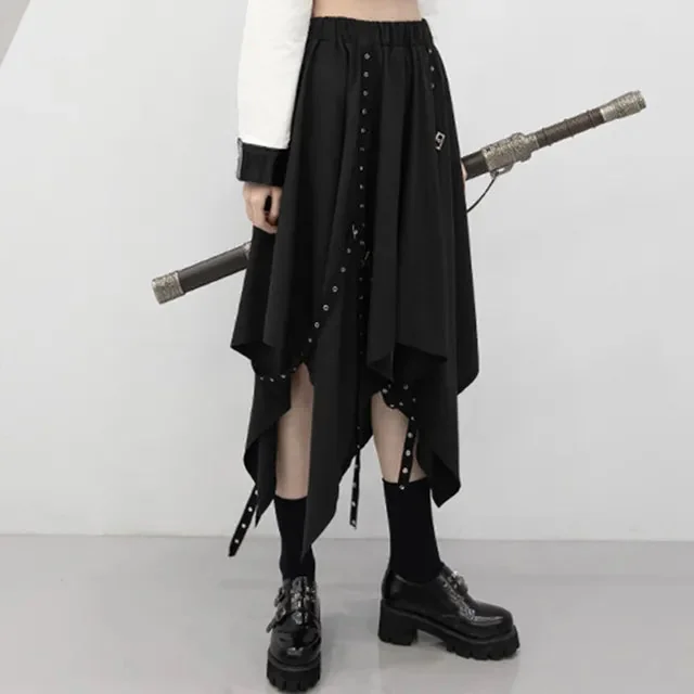 Gothic Style Womens Black Skirt