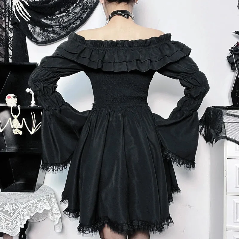 Elegant Gothic Lolita Black Dress