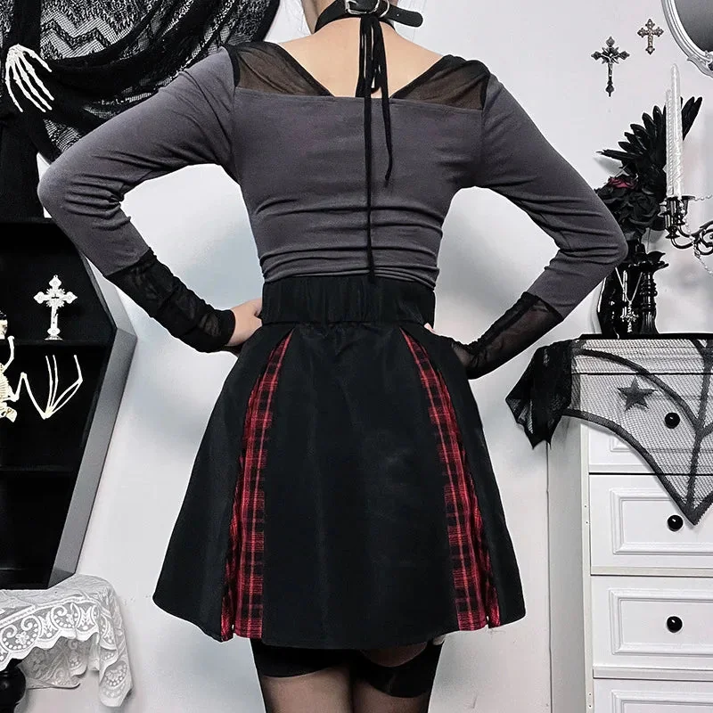 Gothic Style Black Womens Skirt