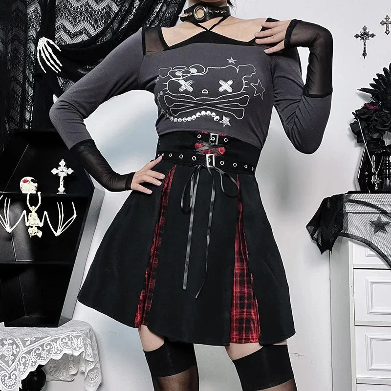 Gothic Style Black Womens Skirt