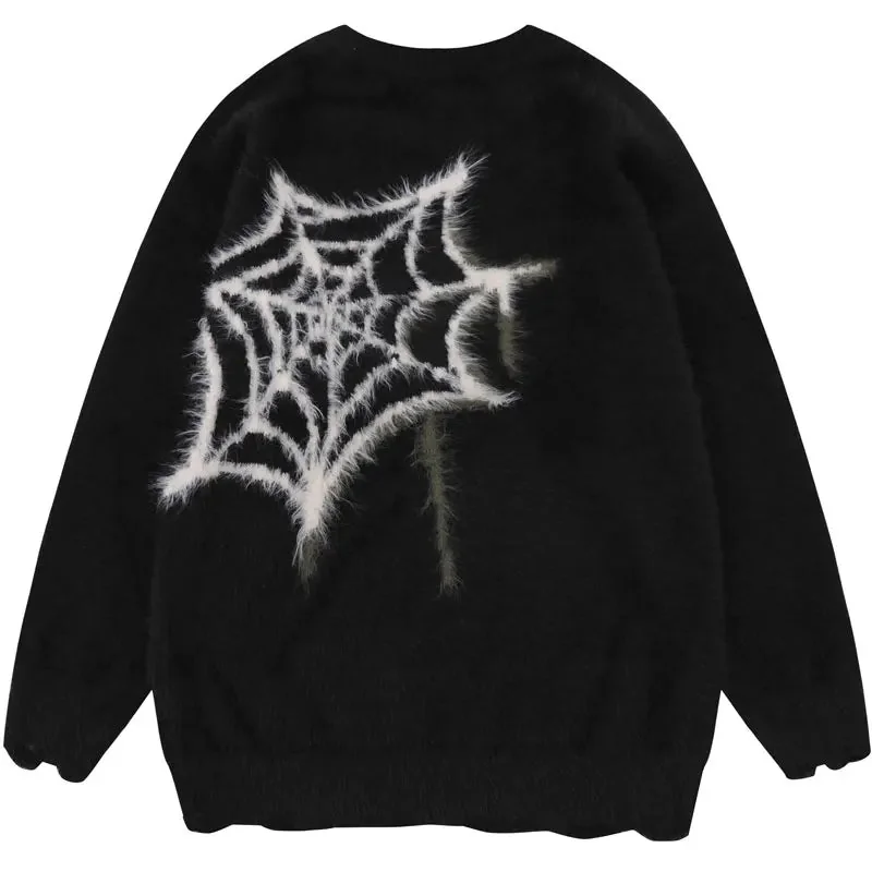 Premium Cotton Black Spider Pullover