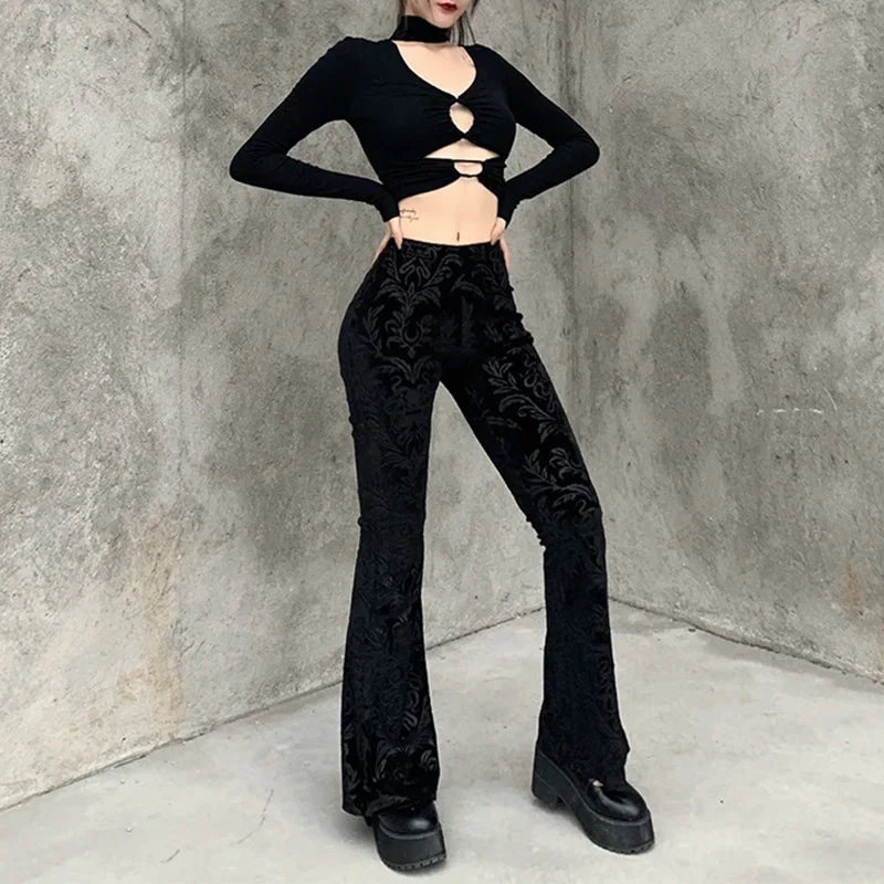 Limited Edition Gothic Retro Cotton & Polyester Pants