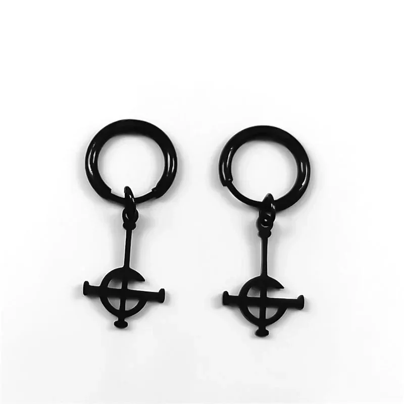 Stainless Steel Gothic Earrings - Unique Black Design