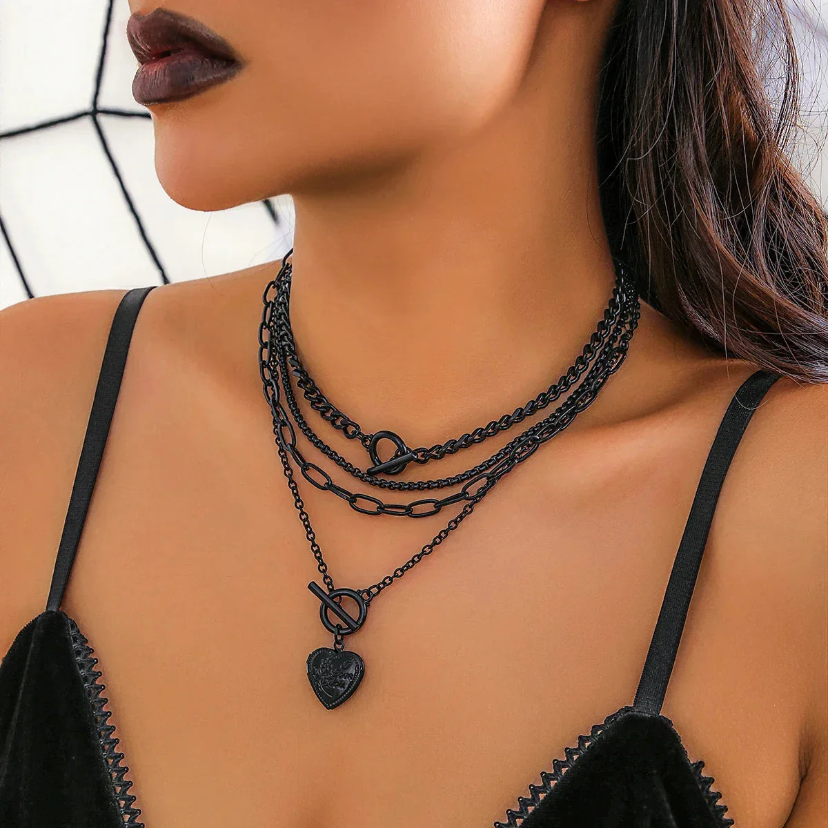 Black Gothic Iron Alloy Necklace | Limited Edition Womens Accessories
