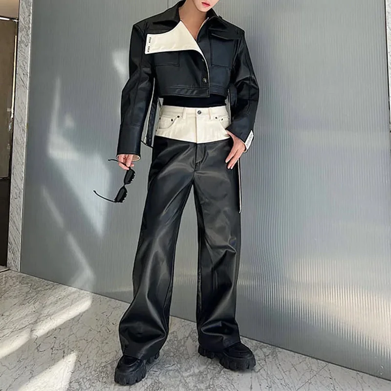 Limited Edition Black Faux Leather Mens Jacket - Premium Cotton Blend